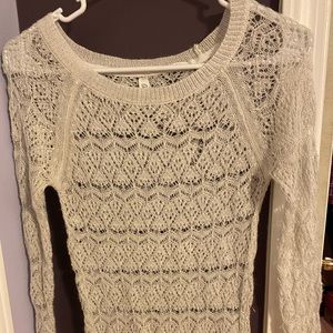Aeropostale Off white sheer sweater